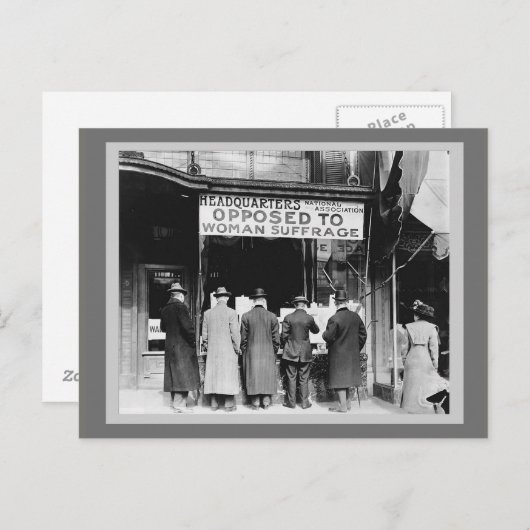 Vrouw - Zetel - Zetel - Verzet tegen Briefkaart (Voorkant / Achterkant)