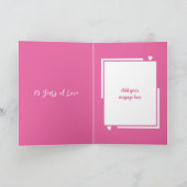 Vrouw zilver 25e verjaardag roze kaart (Binnen)