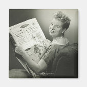 Vrouw zit voorgezeten magneet (Voorkant)