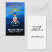 Vrouw Zittend In Yoga Pose Visitekaartje (Voorkant / Achterkant)