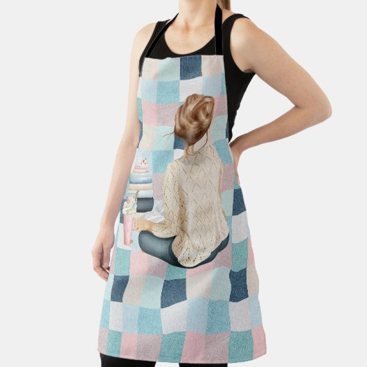 VROUW ZITTEND MET BOEKEN EN HETE DRANK SCHORT (Insitu)