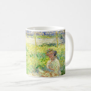 Vrouw Zittend onder de Wilgen door Claude Monet Koffiemok