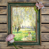 Vrouw Zittend onder de Wilgen door Claude Monet Poster