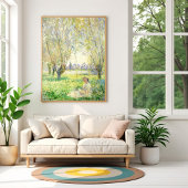 Vrouw Zittend onder de Wilgen door Claude Monet Poster