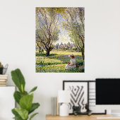 Vrouw zittend onder de wilgen poster (Thuiskantoor)