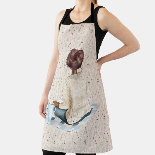 VROUW ZITTEND OP DEKEN MET HETE DRANK SCHORT (Insitu)