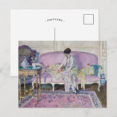 Vrouw zittend op een bank | Frederick Carl Friesek Briefkaart (Voorkant / Achterkant)