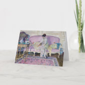 Vrouw zittend op een bank | Frederick Carl Friesek Kaart (Voorkant)