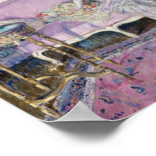 Vrouw zittend op een bank | Frederick Carl Friesek Poster (Hoek)