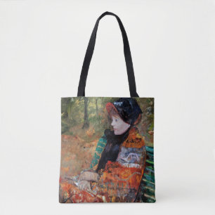 Vrouw zittend op een bank, Mary Cassatt Tote Bag