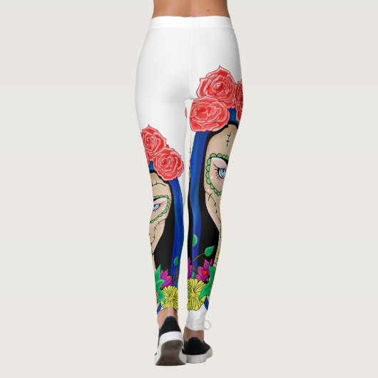 Vrouw Zombie Halloween Leggings (Achterkant)
