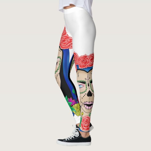 Vrouw Zombie Halloween Leggings (Links)