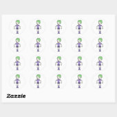 Vrouw Zombie-Stickers Ronde Sticker (Vel)