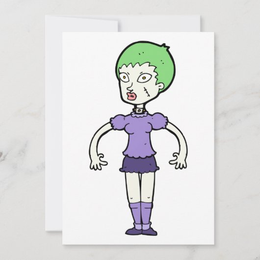 Vrouw Zombie Uitnodigingen (Voorkant)