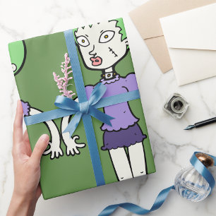 Vrouw Zombie Wrapping Paper Cadeaupapier