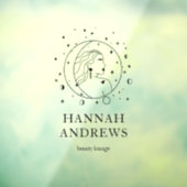 Vrouw, zon, maan, ster, handelsnaam branding raamsticker (Vel 3)