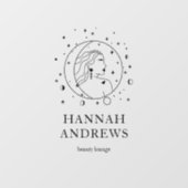 Vrouw, zon, maan, ster, handelsnaam branding raamsticker (Vel)