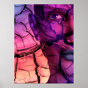 Vrouw zonder water - surrealistische ART Poster