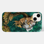 Vrouw Zonnebloem iPhone Case (Achterkant (horizontaal))