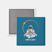 Vrouw Zonsverduistering Astronaut Magneet (Voorkant / Achterkant)