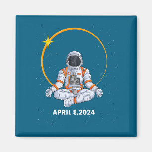 Vrouw Zonsverduistering Astronaut Magneet