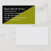 Vrouw Zwart en Groen Visitekaartje (Voorkant / Achterkant)