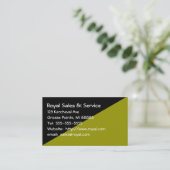 Vrouw Zwart en Groen Visitekaartje (Staand voorkant)