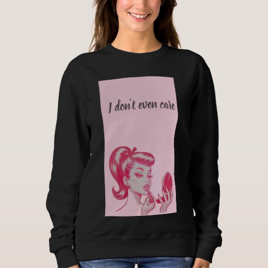 Vrouw zwart sweatshirt (Voorkant)