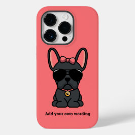Vrouw zwarte Franse Bulldog Hoesje-ate iPhone draa Case-Mate iPhone 14 Pro Hoesje