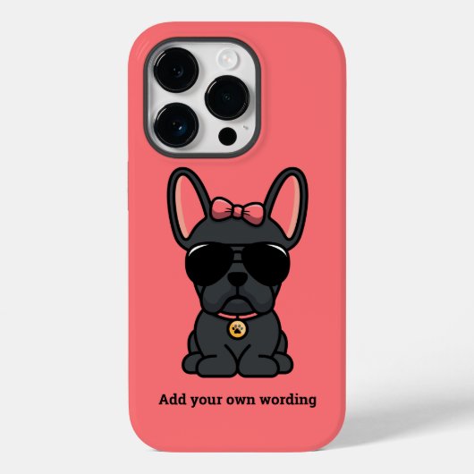 Vrouw zwarte Franse Bulldog Hoesje-ate iPhone draa Case-Mate iPhone Case (Achterkant)