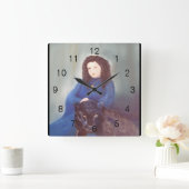 Vrouw: Zwarte Panter Acrylwandklok Vierkante Klok (Huis)