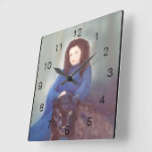 Vrouw: Zwarte Panter Acrylwandklok Vierkante Klok (Hoek)