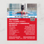 Vrouw-zwemportret, reiniging van zwembad flyer<br><div class="desc">Vrouw Bather Portrait,  Swimming Pool Cleaning Service Adverteren Flyer door de Visitekaartje Store.</div>