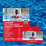 Vrouw-zwemportret, reiniging van zwembad flyer<br><div class="desc">Vrouw Bather Portrait,  Swimming Pool Cleaning Service Adverteren Flyer door de Visitekaartje Store.</div>