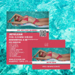 Vrouw-zwemportret, reiniging van zwembad flyer<br><div class="desc">Vrouw Bather Portrait,  Swimming Pool Cleaning Service Adverteren Flyer door de Visitekaartje Store.</div>