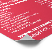 Vrouw-zwemportret, reiniging van zwembad poster (Hoek)