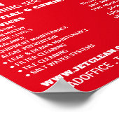 Vrouw-zwemportret, reiniging van zwembad poster (Hoek)