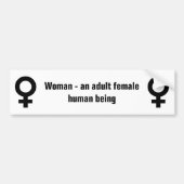 Vrouwdefinitie Bumpersticker (Voorkant)
