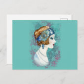 Vrouwe dame. briefkaart (Voorkant / Achterkant)