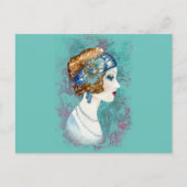 Vrouwe dame. briefkaart (Voorkant)