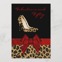 Vrouwe dame's Jaguar Stiletto - Aangepaste uitnodi Kaart