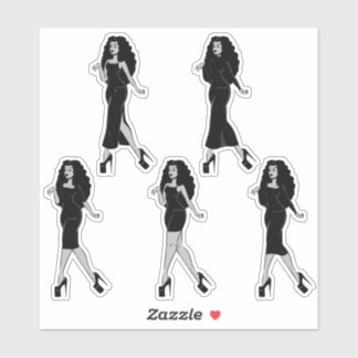 Vrouwe in het zwart IV Sticker