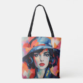 Vrouwe in Pet Fauvisme Tote Bag (Achterkant)