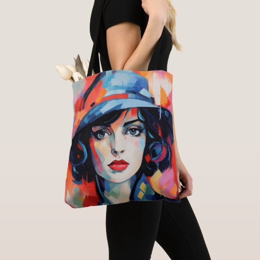 Vrouwe in Pet Fauvisme Tote Bag (Dichtbij)
