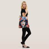 Vrouwe in Pet Fauvisme Tote Bag (Op model)