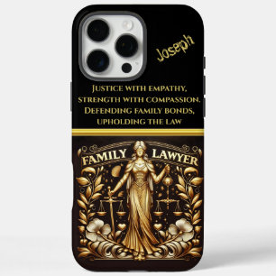 Vrouwe Justitia: Elegantie in het familierecht iPhone 16 Pro Max Hoesje