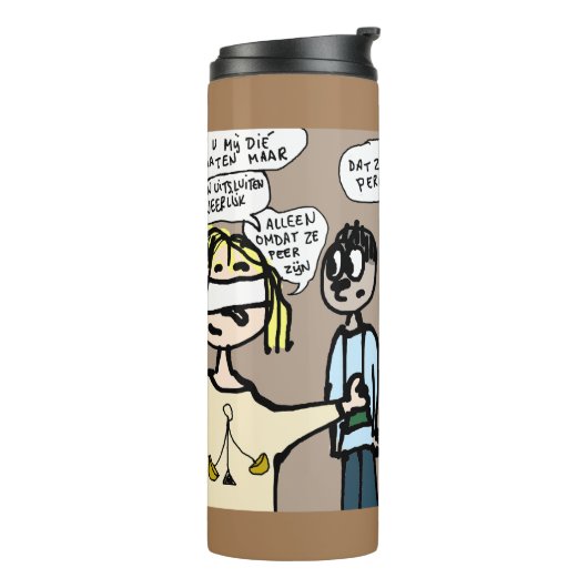 Vrouwe Justitia inkopen en aanbesteden Thermosbeker (Gedraaid links)