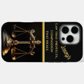 Vrouwe Justitia met Schalen Kunst Case-Mate iPhone Case (Achterkant (horizontaal))