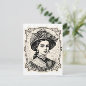 Vrouwe Portret Stamp 2 Briefkaart (Staand voorkant)