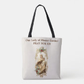 Vrouwe van de berg Karmel met wapenschild Tote Bag (Achterkant)